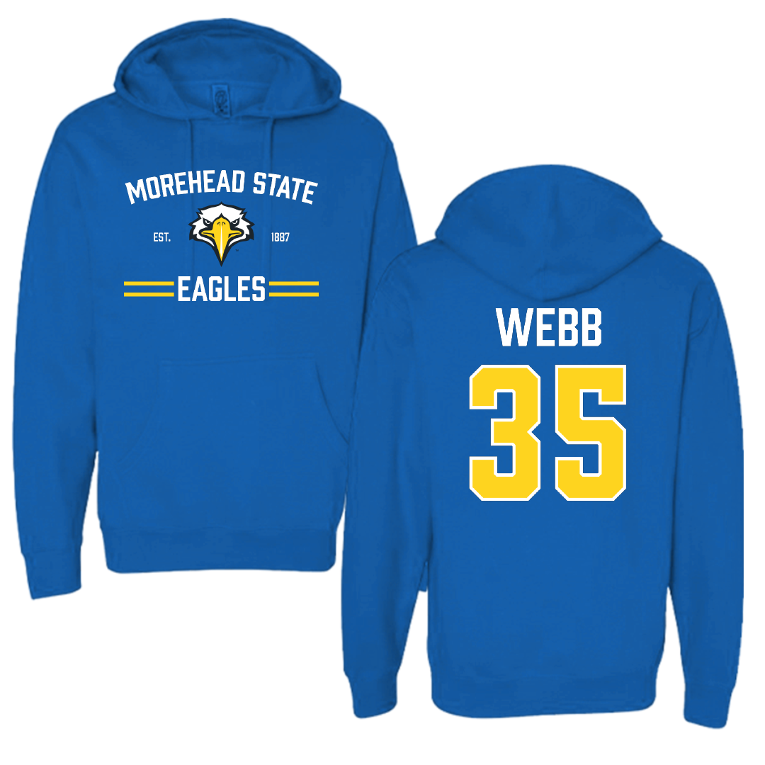 Morehead State University Football Blue General Hoodie - #35 Sidney Webb