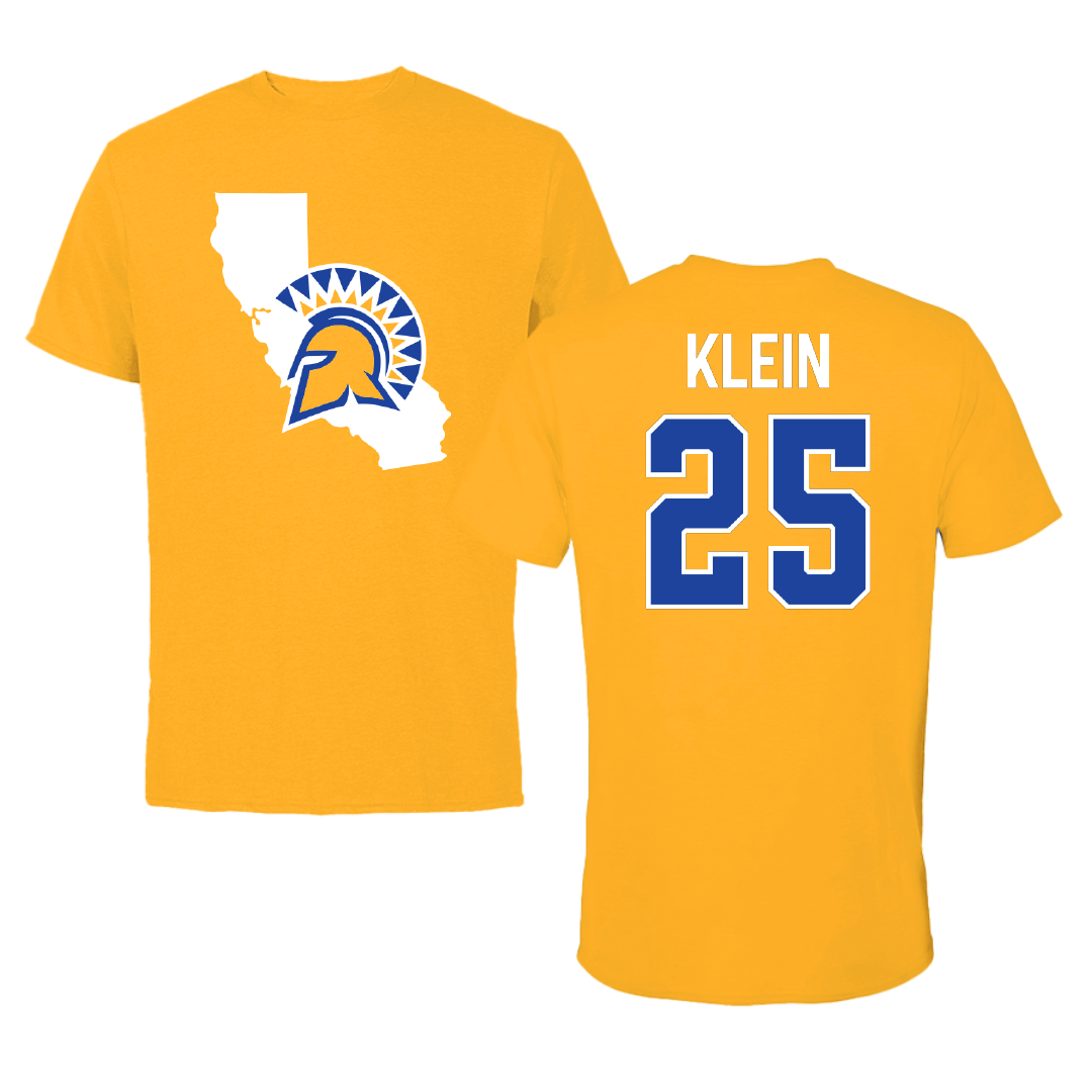 San Jose State University Baseball Gold State Performance Tee - #25 Rohne Klein