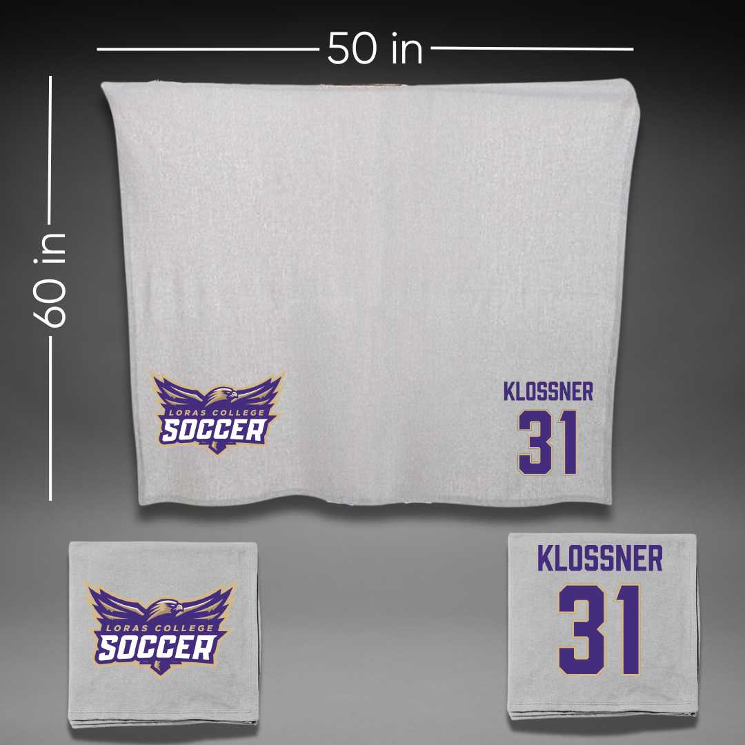 Loras College Soccer (M) Gray Blanket - #31 Liam Klossner