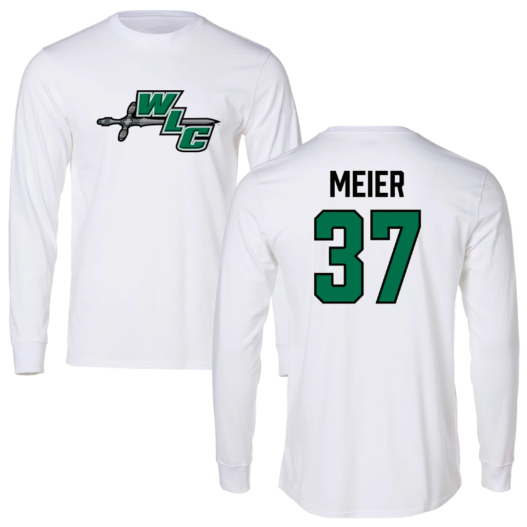 Wisconsin Lutheran College Baseball White Performance Long Sleeve - #37 Adam Meier