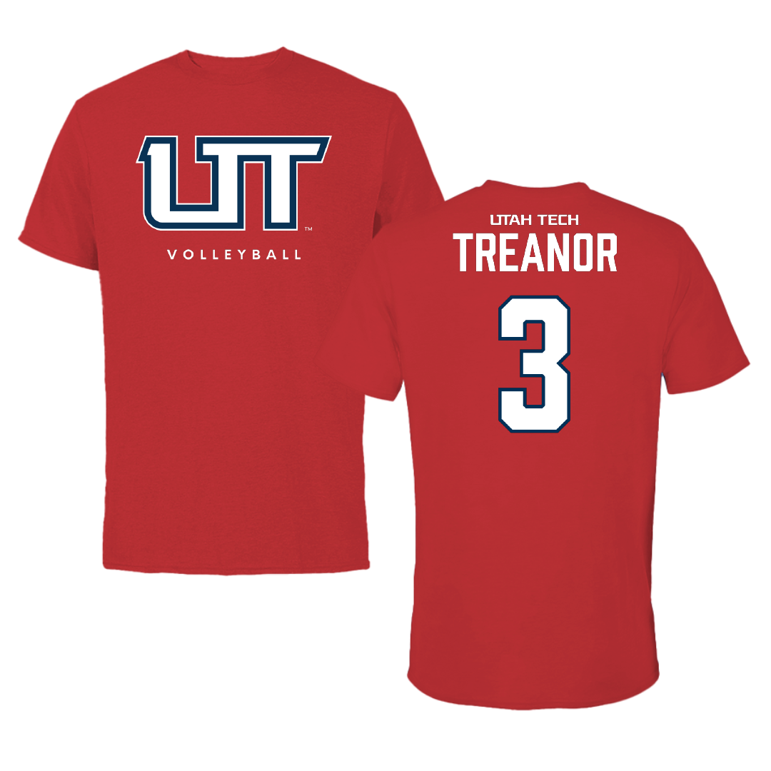 Utah Tech University Volleyball (W) Red Tee - #3 Tessa Treanor