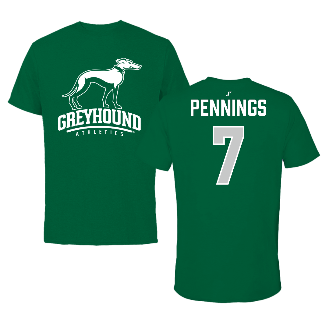 Eastern New Mexico University Volleyball (W) Green Performance Tee - #7 Linden Pennings