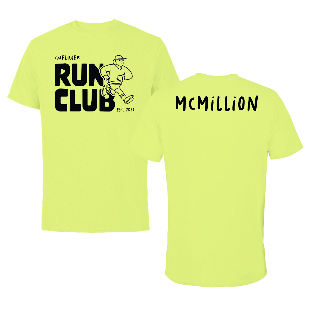 Mississippi Valley State University TF and XC Safety Yellow Influxer Run Club Performance Tee - Demetrius McMillion