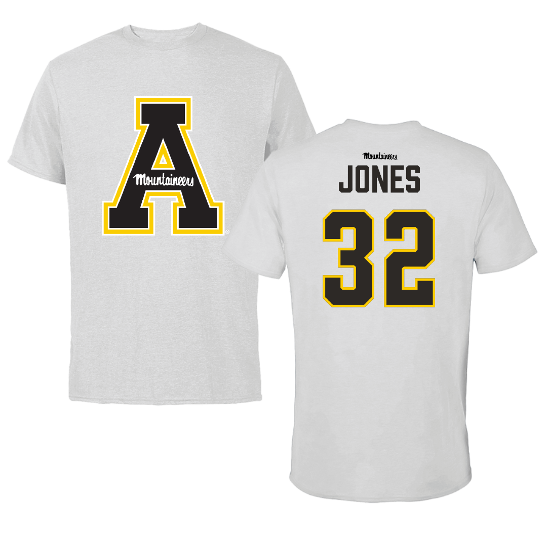 Appalachian State University Soccer (W) Light Gray Performance Tee - #32 Brooklyn Jones