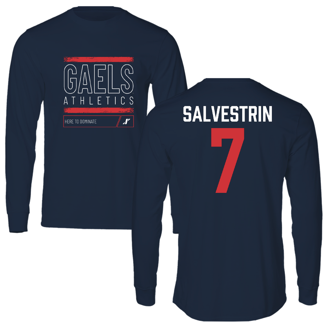Saint Mary's College of California Soccer Navy Dominate Performance Long Sleeve - #7 Tessa Salvestrin