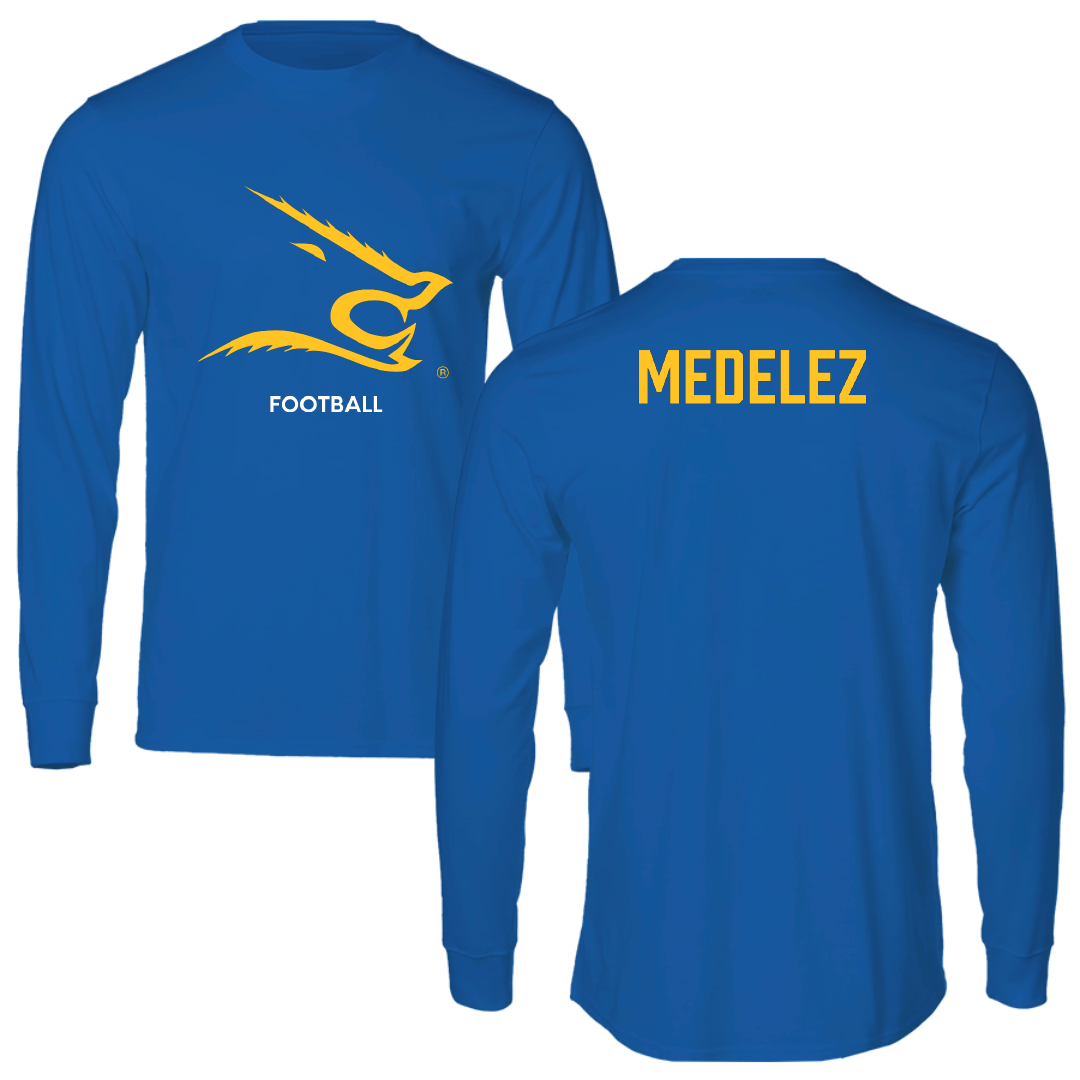 Texas A&M University-Kingsville Football Blue Long Sleeve - Christopher Medelez