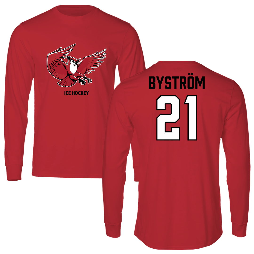 Keene State College Ice Hockey (W) Red Performance Long Sleeve - #21 Tilde Byström