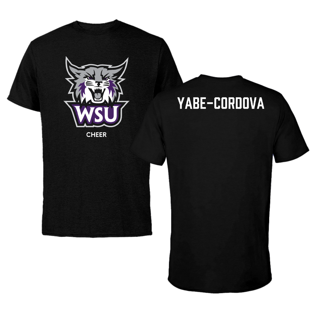 Weber State University Cheer Black Tee - Athena Yabe-Cordova