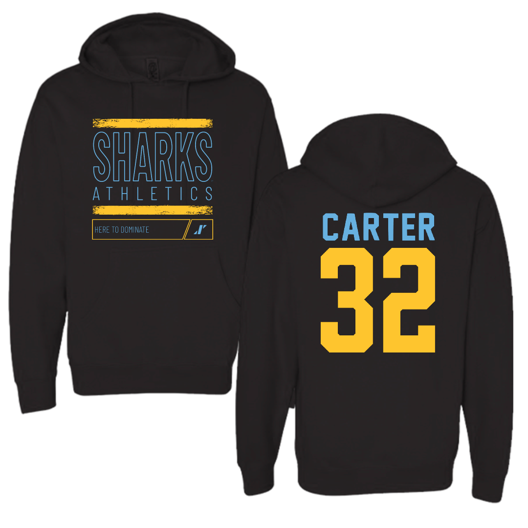 Long Island University Baseball Black Dominate Hoodie - #32 James Carter