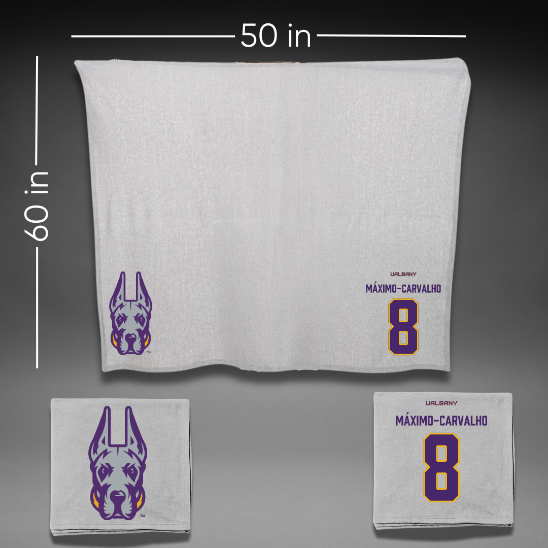 University at Albany Volleyball Gray Blanket - #8 Sthefany Máximo-Carvalho