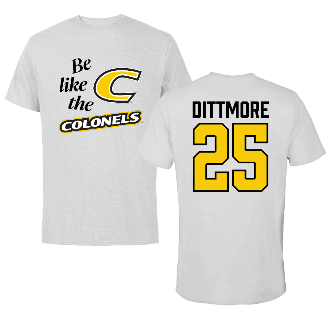 Centre College Lacrosse Light Gray Be Like Us Tee - #25 Andrew Dittmore