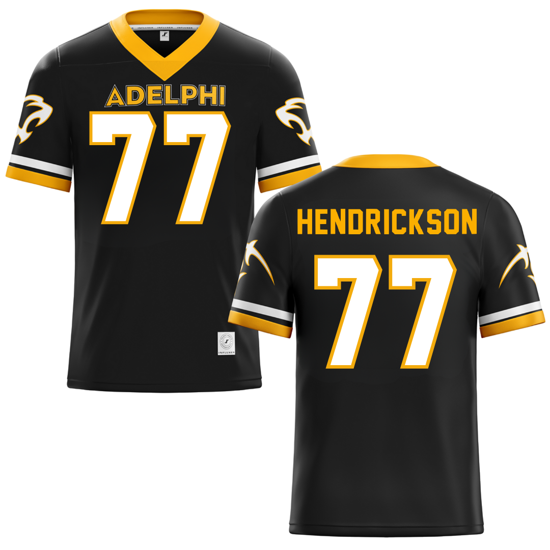Adelphi University Black Lacrosse Jersey - #77 Michael Hendrickson