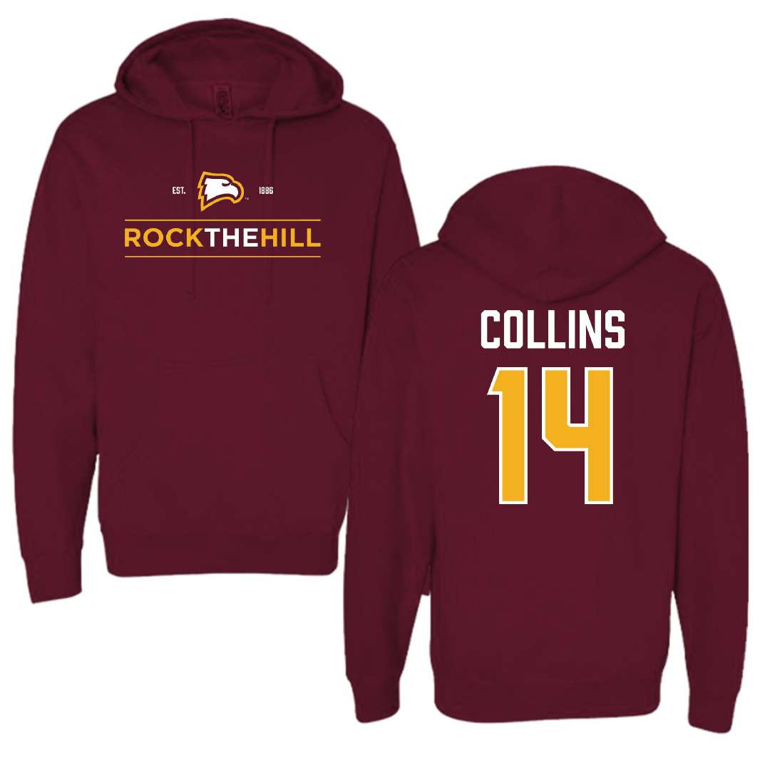 Winthrop University Lacrosse (W) Garnet General Hoodie - #14 Ava-Claire Collins