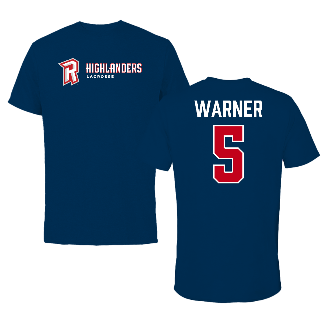 Radford University Lacrosse (W) Navy Performance Tee - #5 Aleese Warner