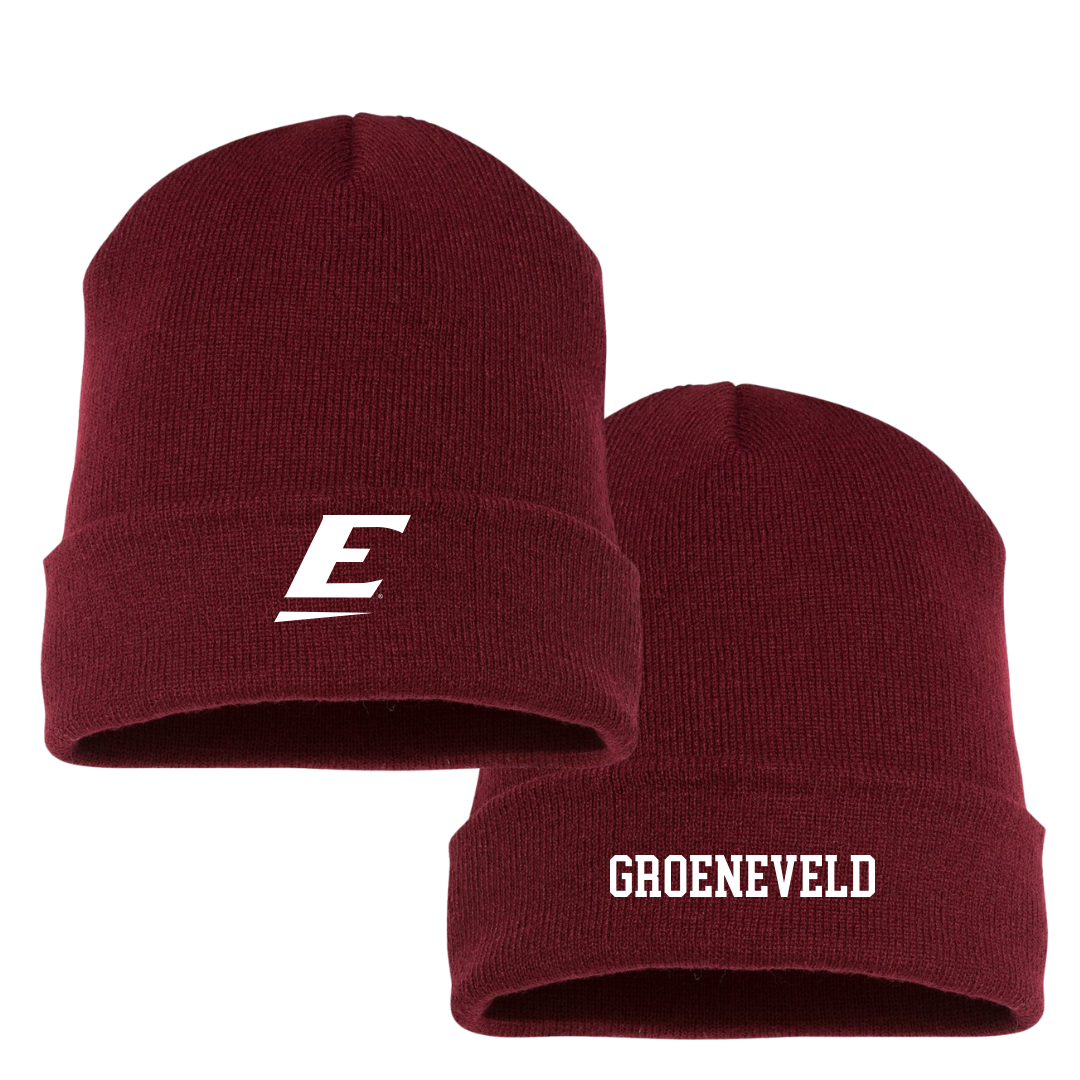 Eastern Kentucky University Baseball Maroon Beanie - #35 AJ Groeneveld
