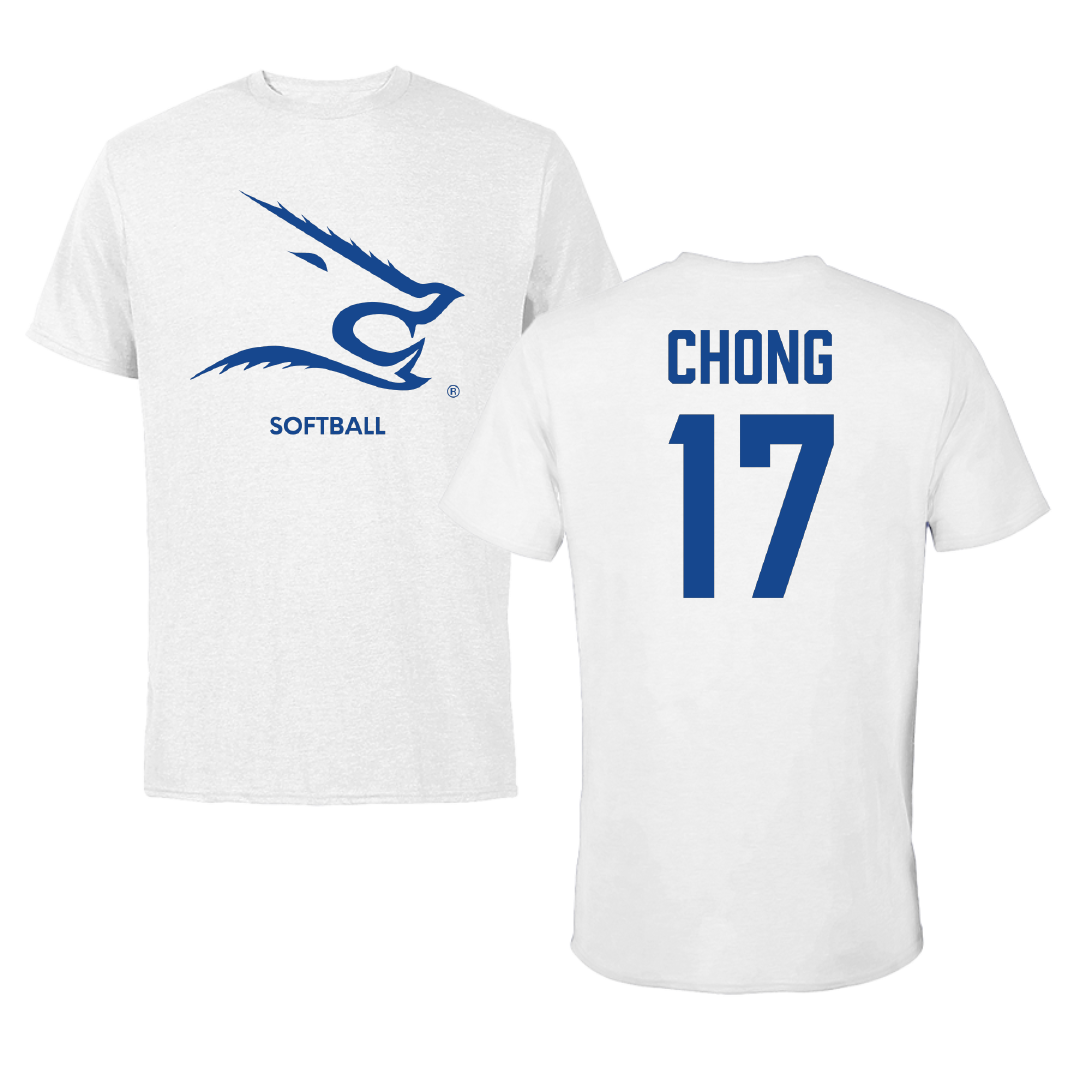 Texas A&M University-Kingsville Softball White Performance Tee - #17 Kennia Chong