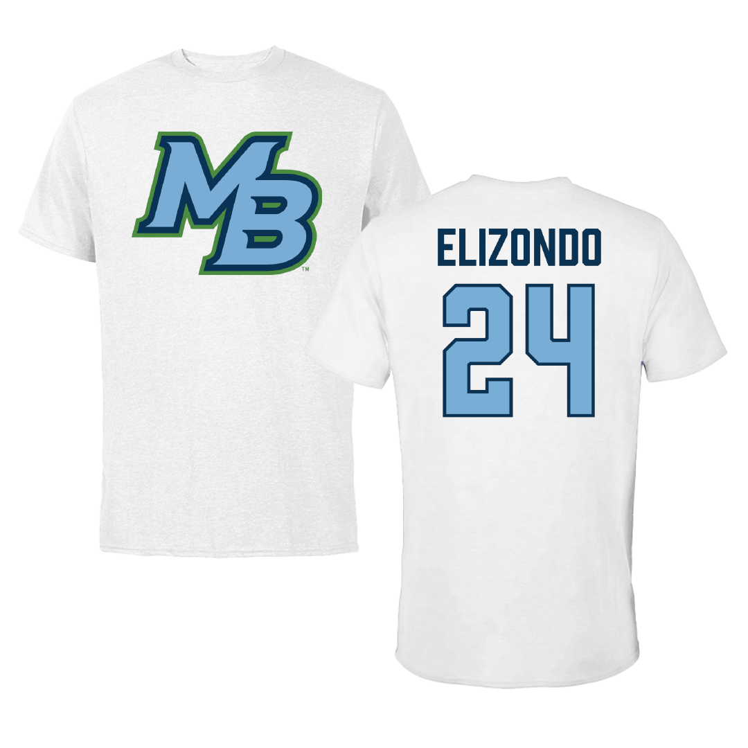 Cal State Monterey Bay Softball White Performance Tee - #24 Star Elizondo