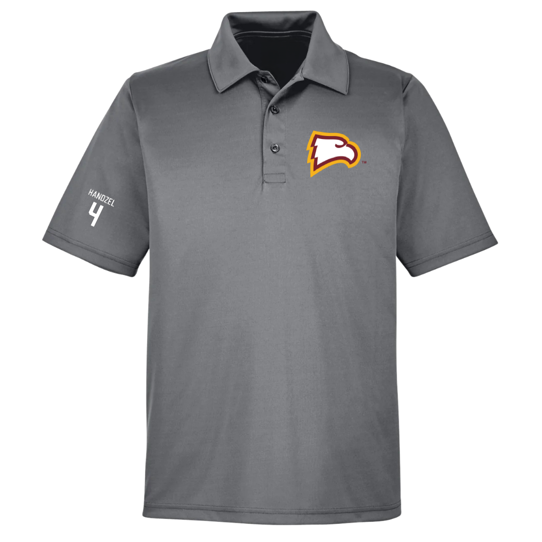 Winthrop University Baseball Light Gray Polo - #4 Gage Handzel