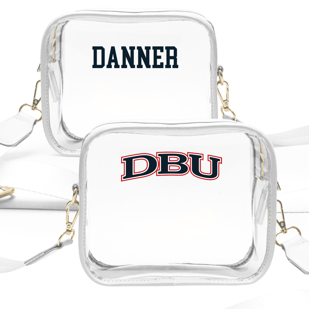 Dallas Baptist University TF and XC White Clear Stadium Bag - Jackson Danner