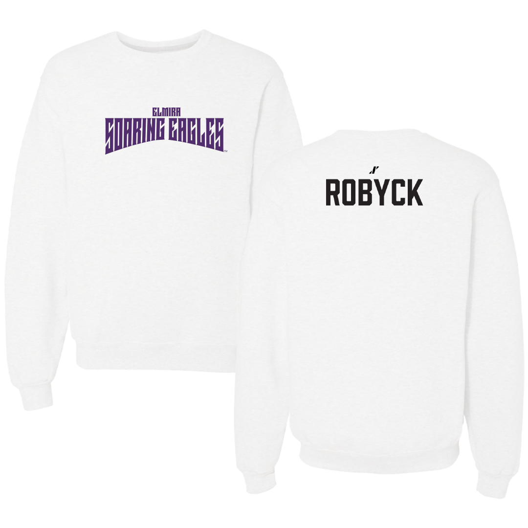 Elmira College Wrestling (M) White Classic Crewneck - John Robyck