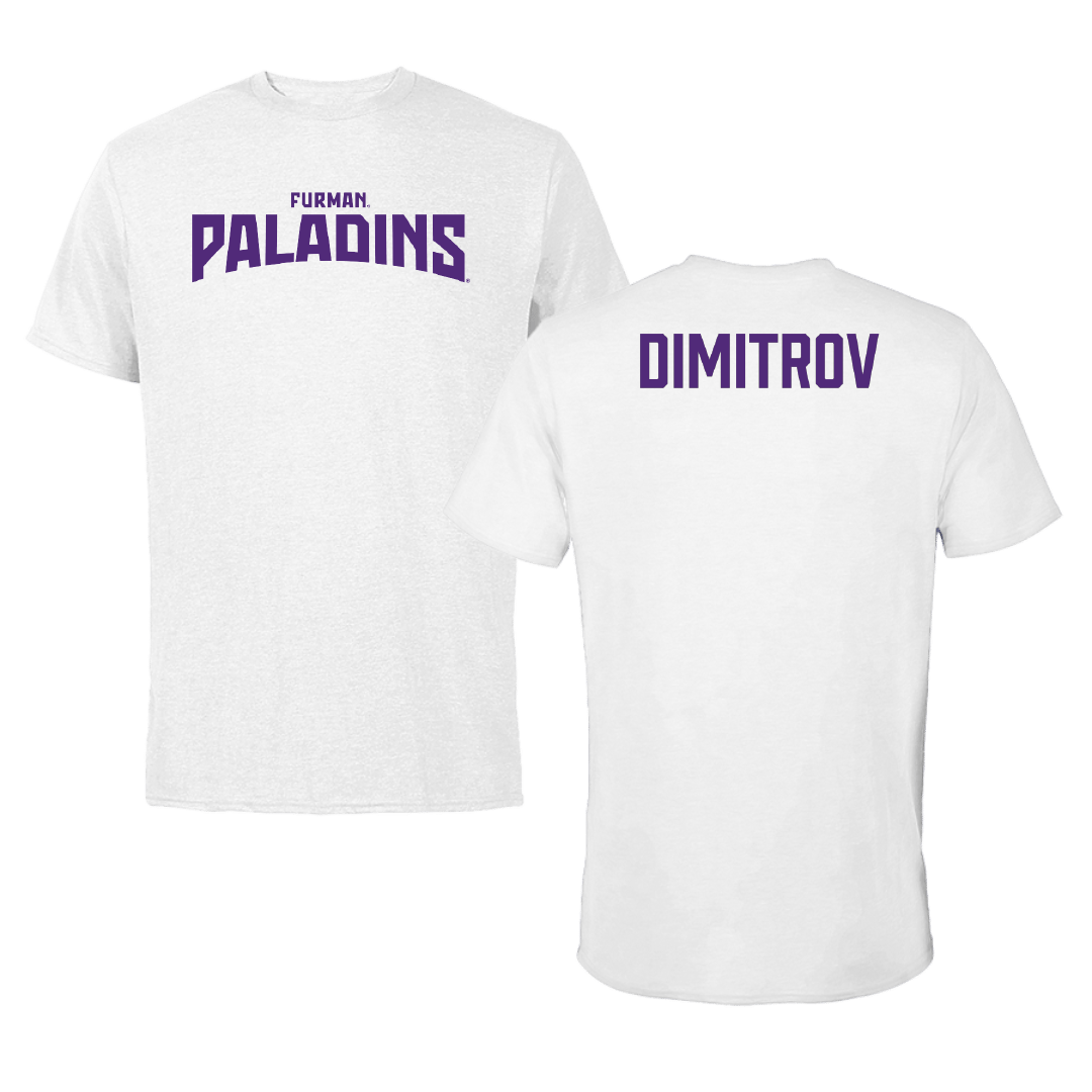 Furman University Tennis (W) White Classic Performance Tee - Sasha Dimitrov