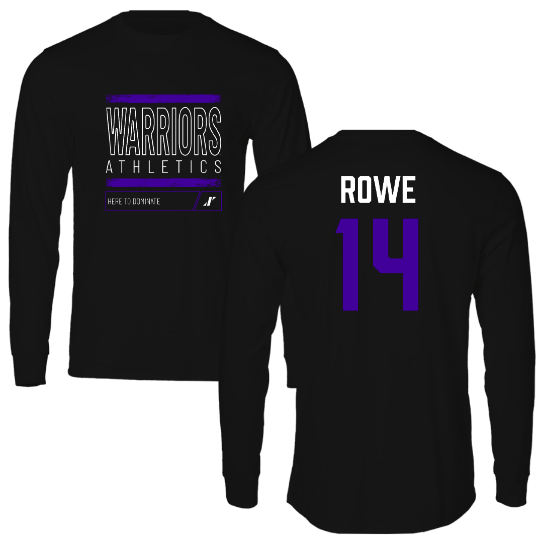 Winona State University Softball Black Dominate Performance Long Sleeve - #14 Madi Rowe