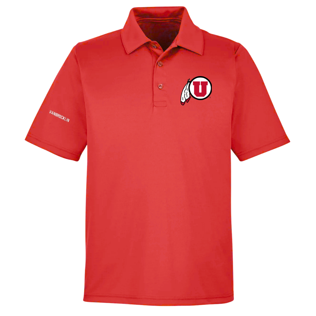 University of Utah Swimming & Diving Red Polo - Evan VanBrocklin
