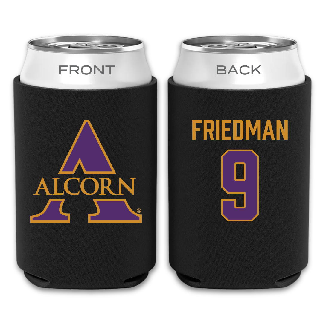 Alcorn State University Baseball Black Can Cooler - #9 Asher Friedman