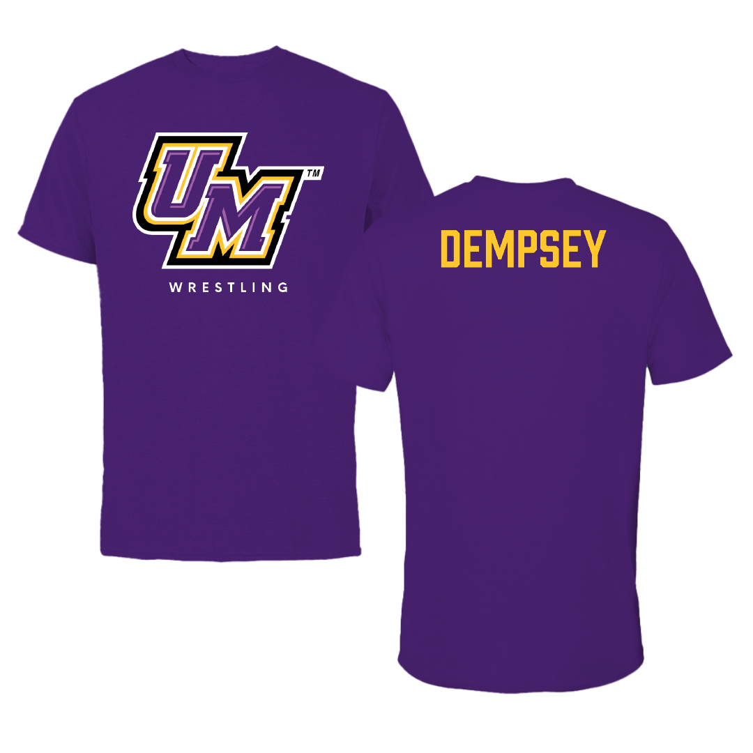 University of Montevallo Wrestling (M) Royal Purple Tee - Nick Dempsey