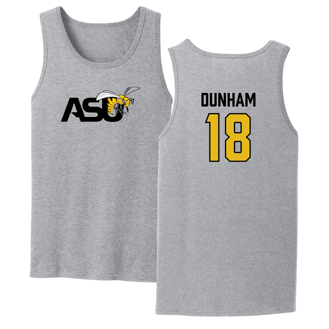Alabama State University Soccer Sport Gray Tank Top - #18 Morgan Dunham