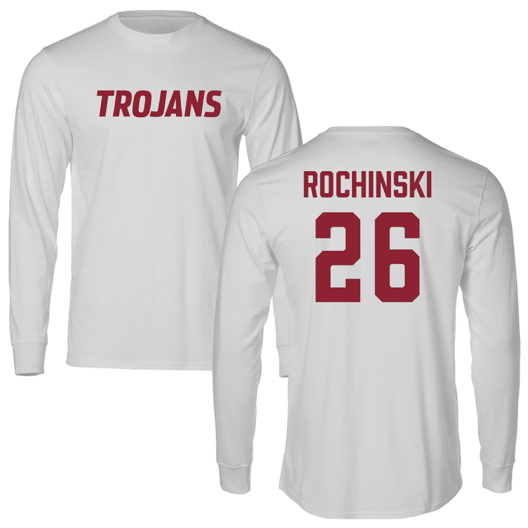Troy University Softball Light Gray Long Sleeve - #26 Kalee Rochinski