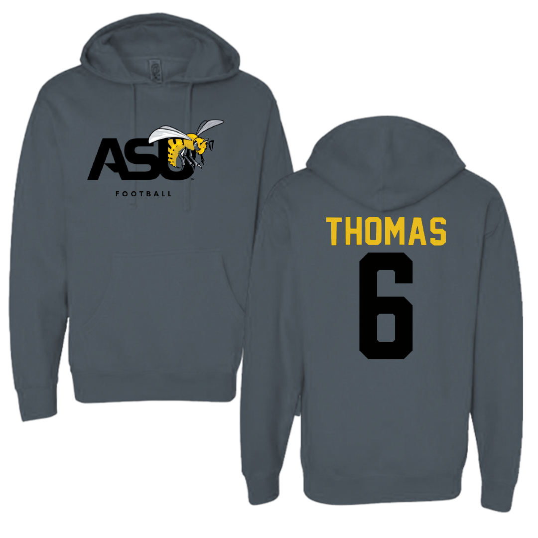 Alabama State University Flag Football Dark Gray Hoodie - #6 Alyssa Thomas