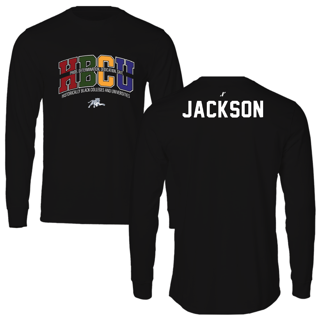 Jackson State University TF and XC Black HBCU Performance Long Sleeve - Jyquan Jackson