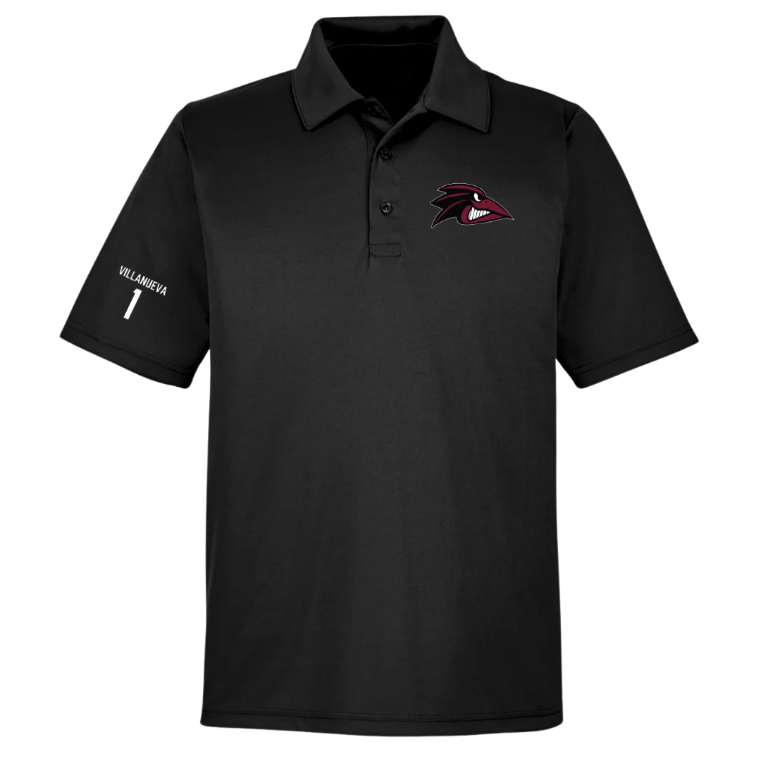 Franklin Pierce University Baseball Black Polo - #1 Jayden Villanueva