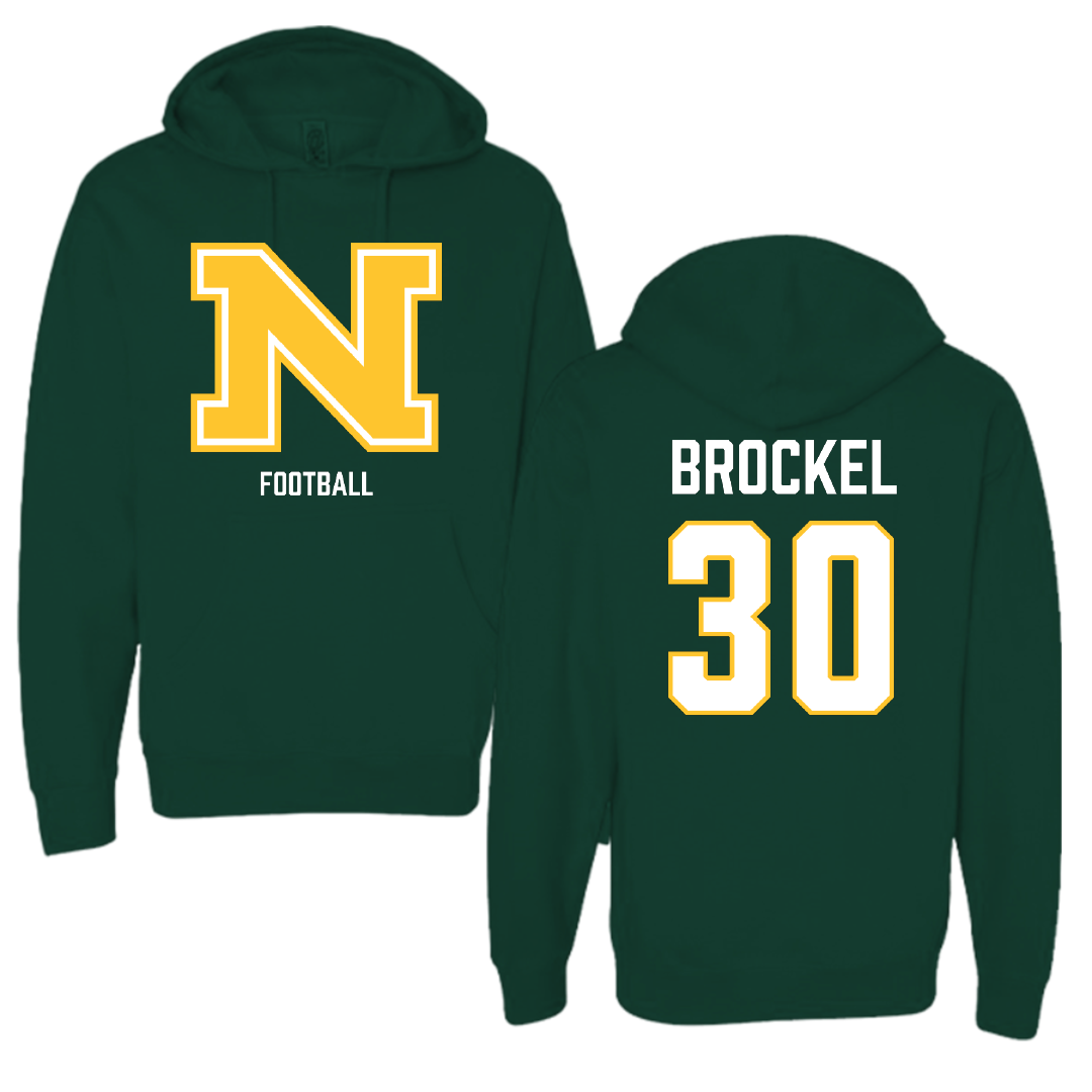 Northern Michigan University Football Forest Green Hoodie - #30 Brennan Brockel