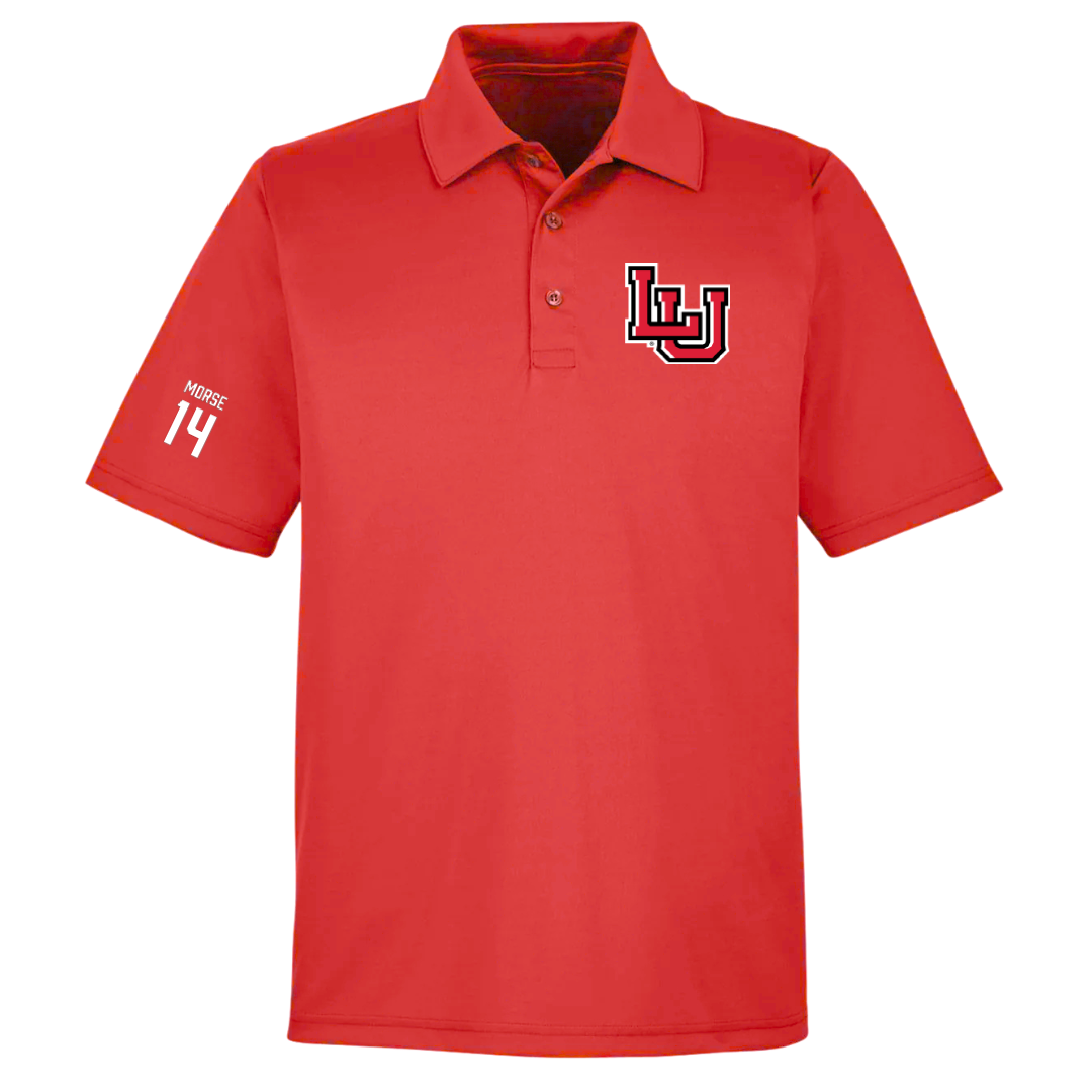 Lamar University Baseball Red Polo - #14 Trhea Morse