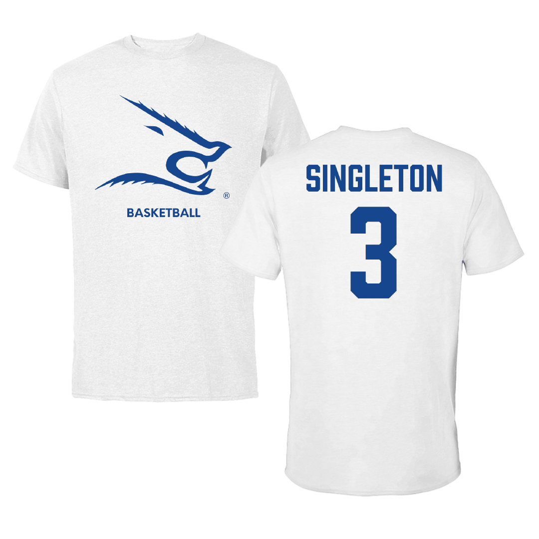 Texas A&M University-Kingsville Basketball (M) White Tee - #3 Allen Singleton