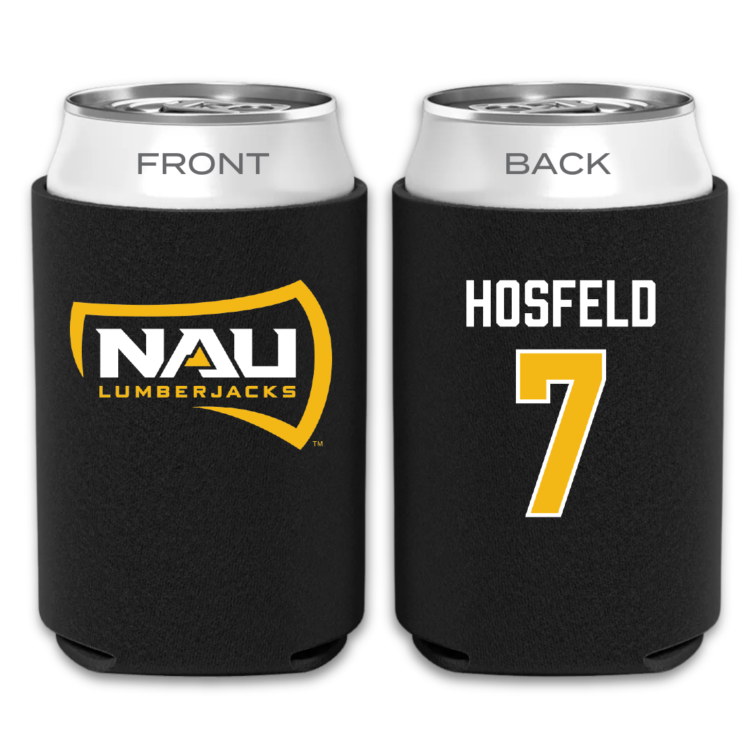 Northern Arizona University Volleyball (W) Black Can Cooler - #7 Ella Hosfeld