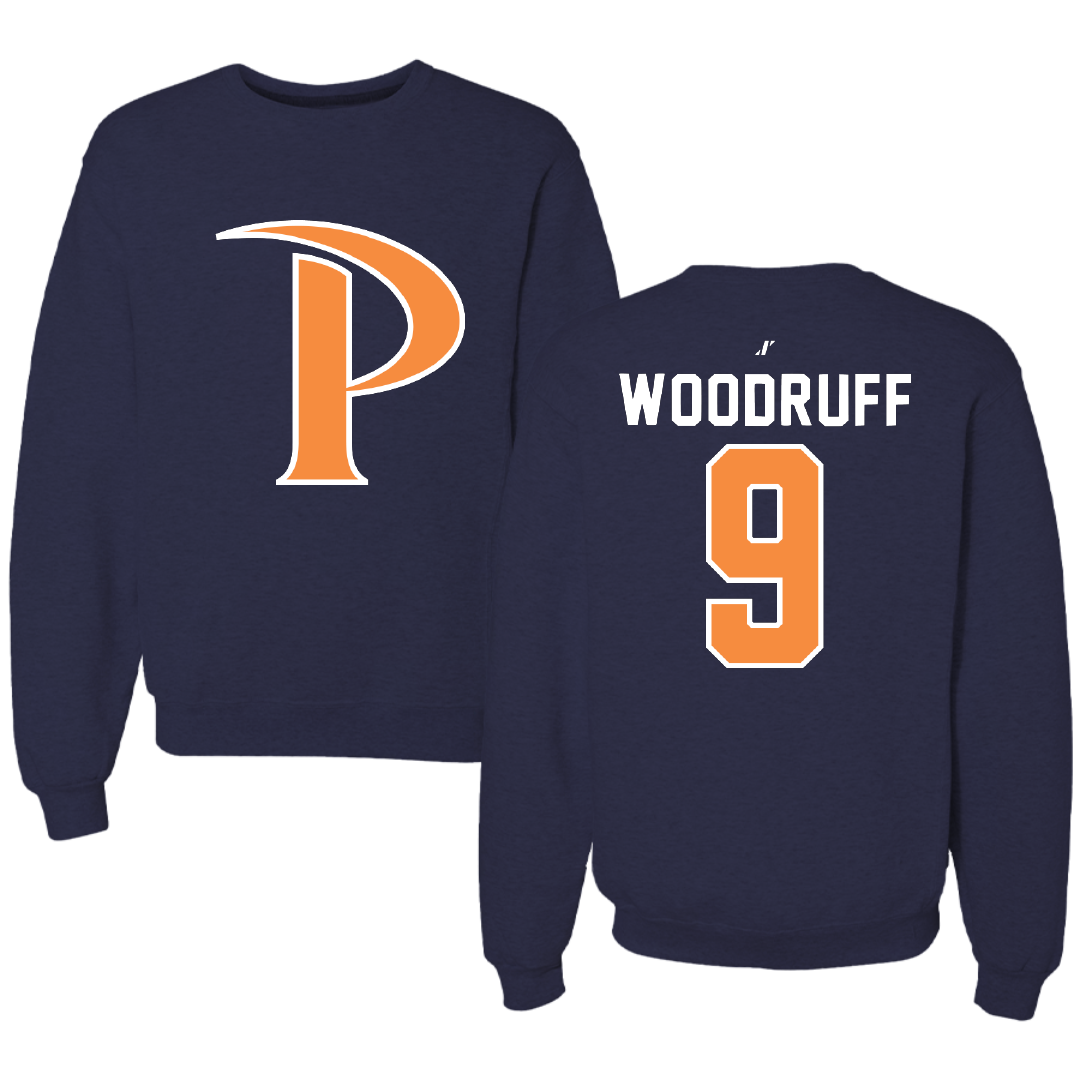 Pepperdine University Beach Volleyball Navy Crewneck - #9 Deanie Woodruff