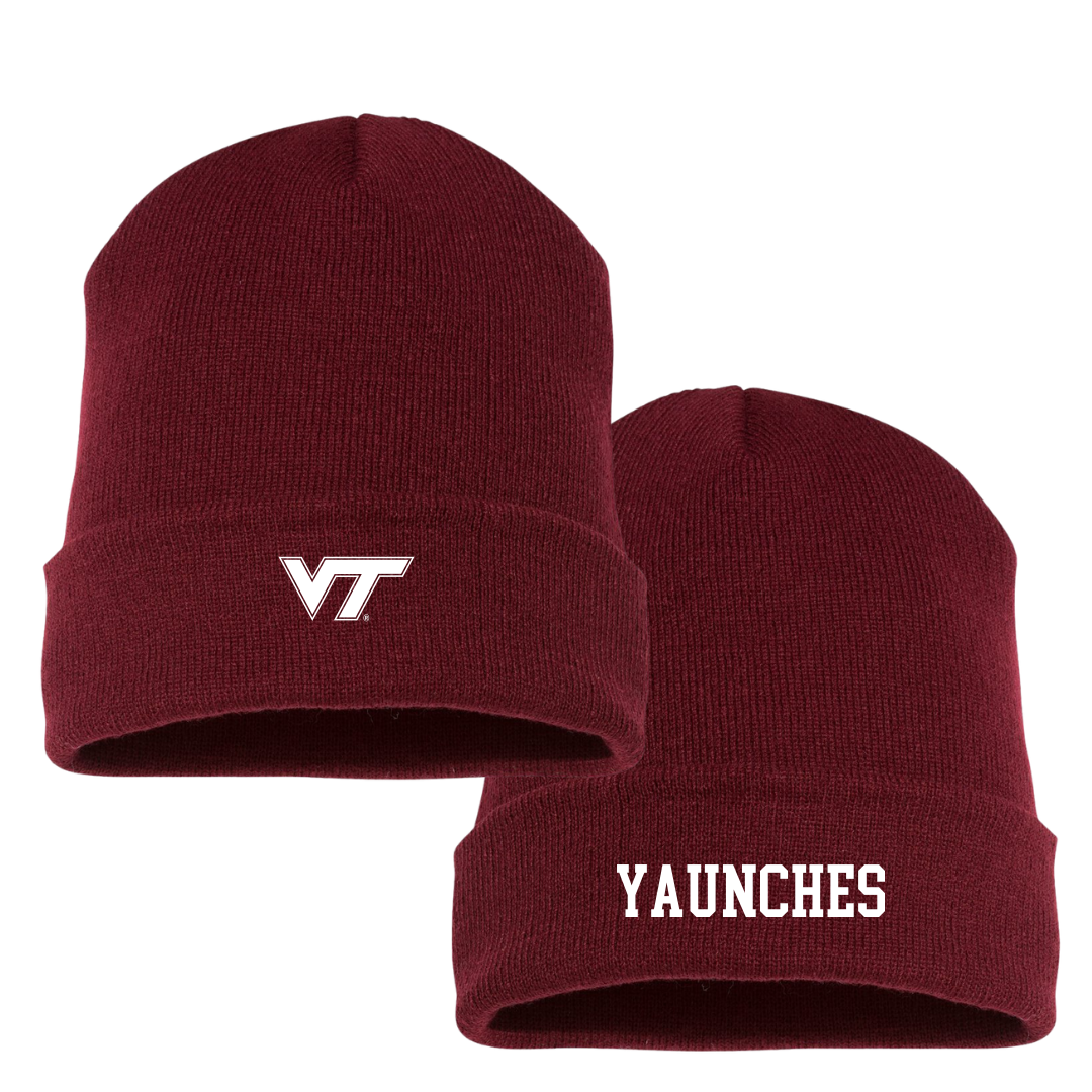 Virginia Tech Cheer Maroon Beanie - Eva Yaunches