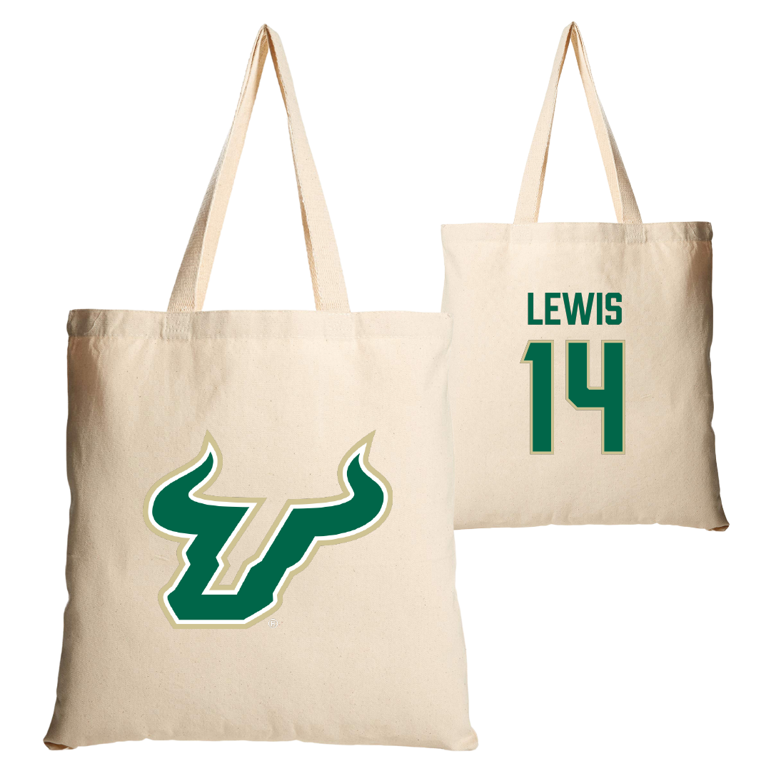 University of South Florida Volleyball Tan Canvas Tote Bag - #14 Lauren Lewis