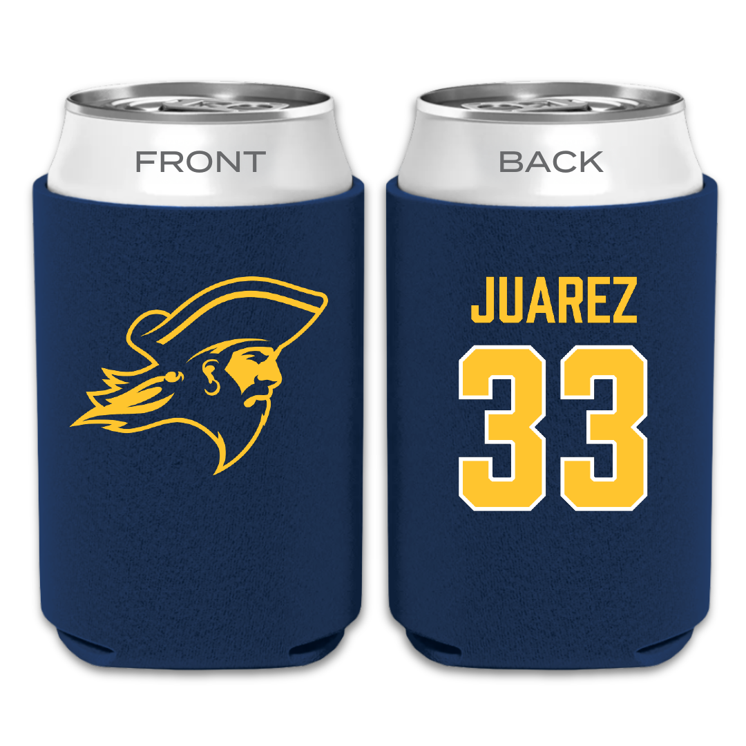East Tennessee State University Baseball Navy Can Cooler - #33 Gabe Juarez