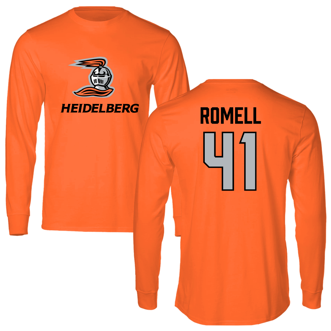 Heidelberg University Lacrosse (M) Orange Long Sleeve - #41 William Romell