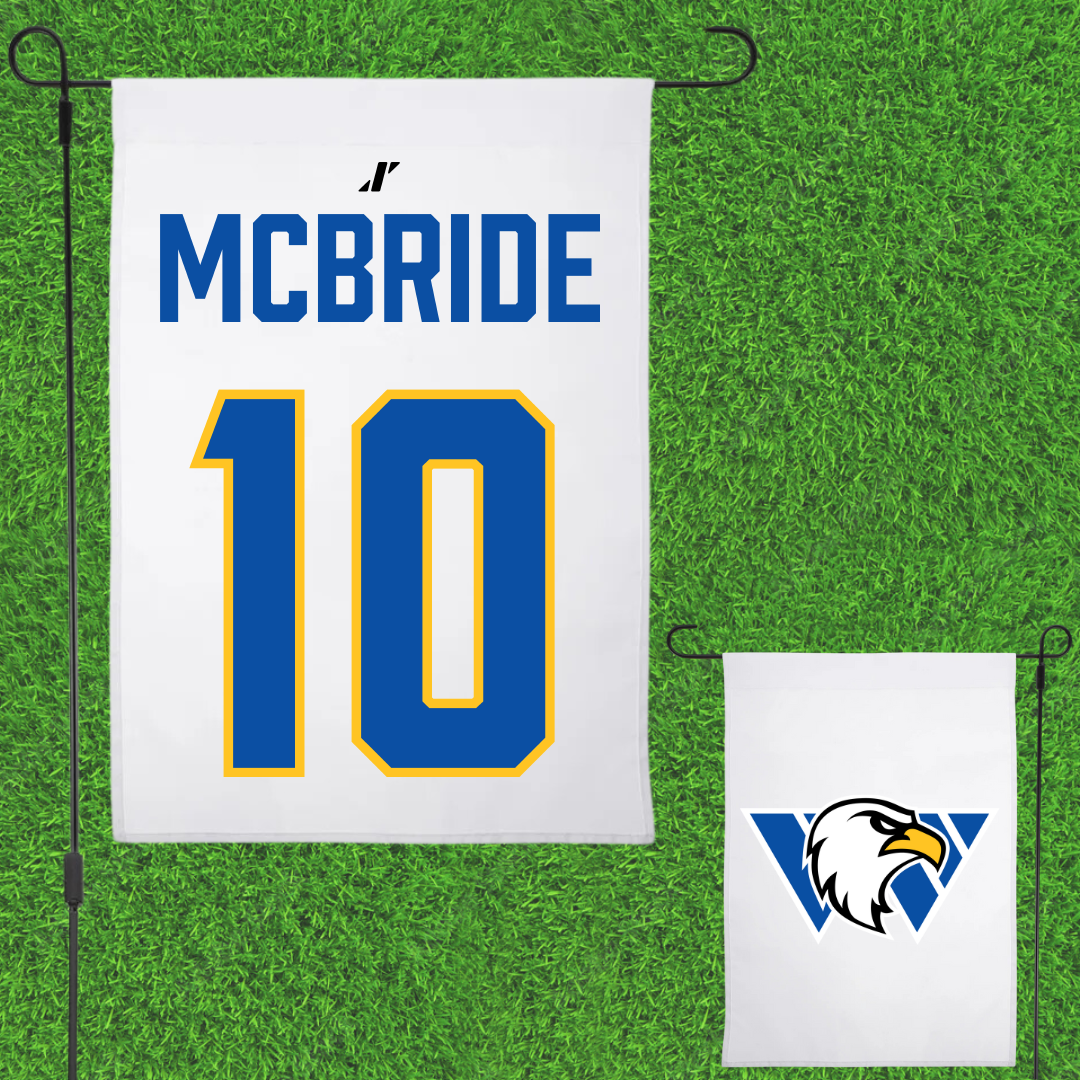 Williams Baptist University Softball White Garden Flag - #10 Megan McBride