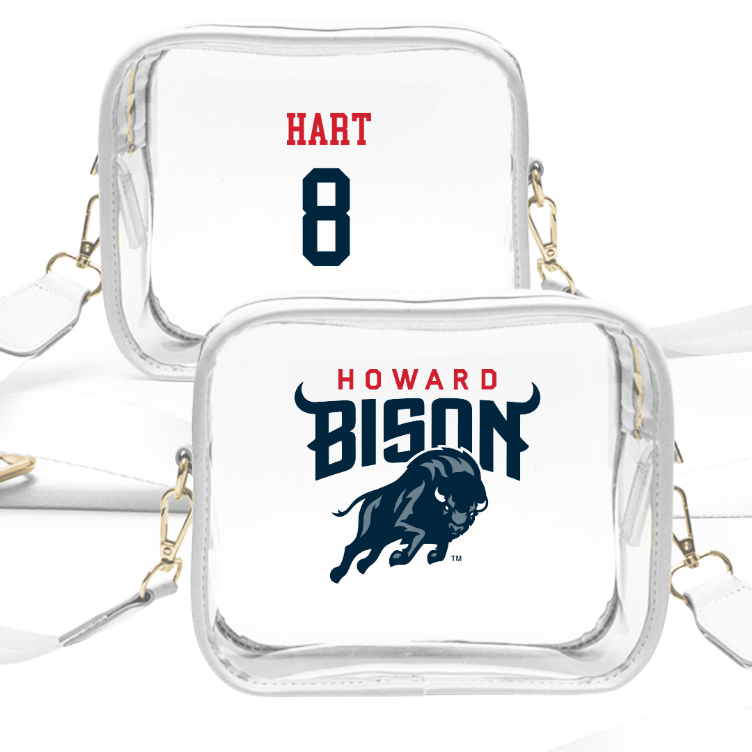 Howard University Softball White Clear Stadium Bag - #8 Merci Hart