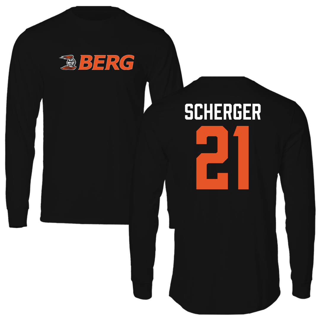 Heidelberg University Lacrosse Black Long Sleeve - #21 Mark Scherger