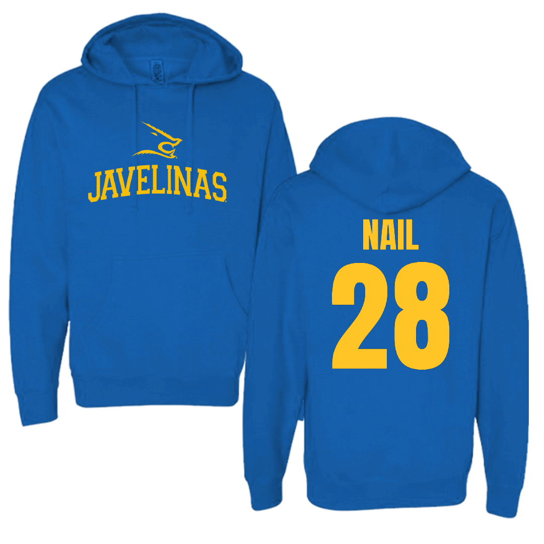 Texas A&M University-Kingsville Baseball Blue Hoodie - #28 Garrett Nail