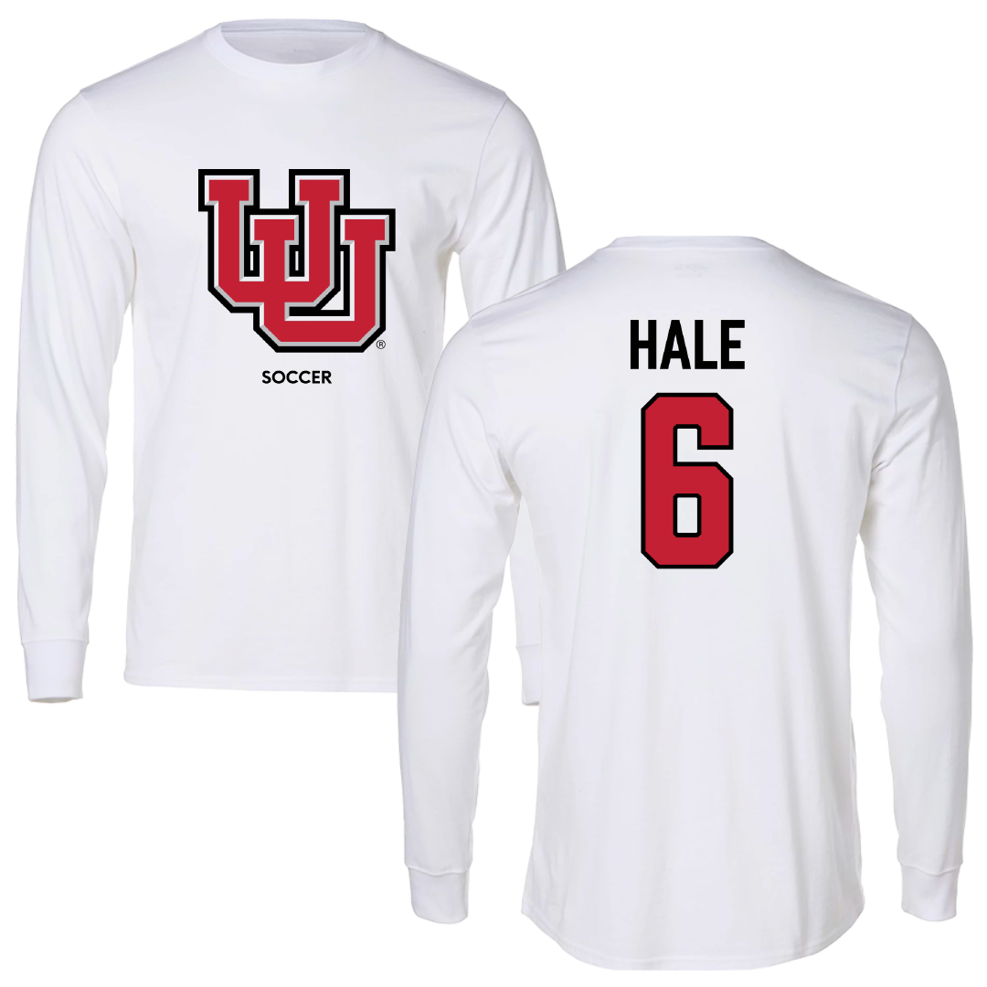 University of Utah Soccer (W) White Block Long Sleeve - #6 Brooke Hale