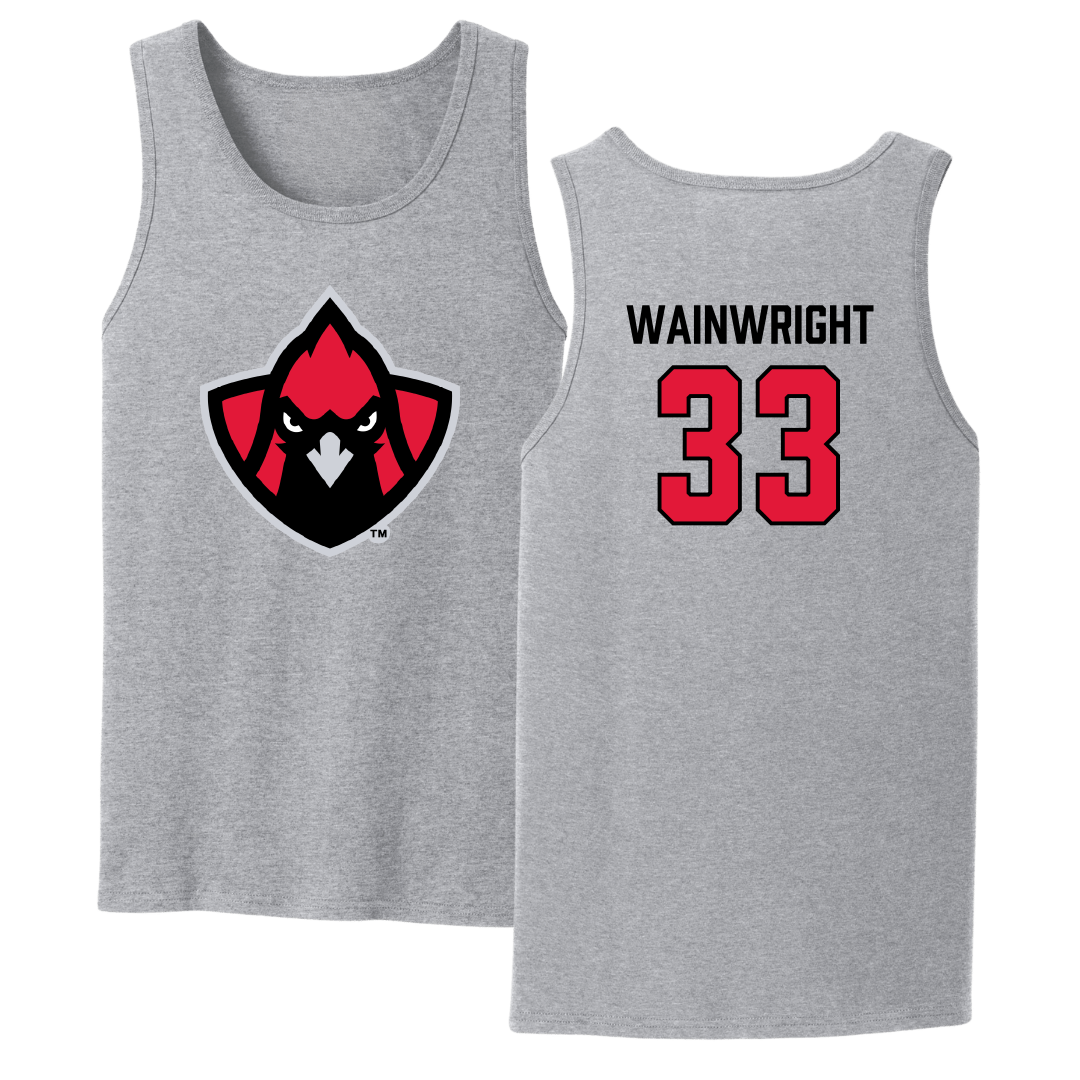 Trinity Valley Community College Softball Sport Gray Tank Top - #33 Allie Wainwright