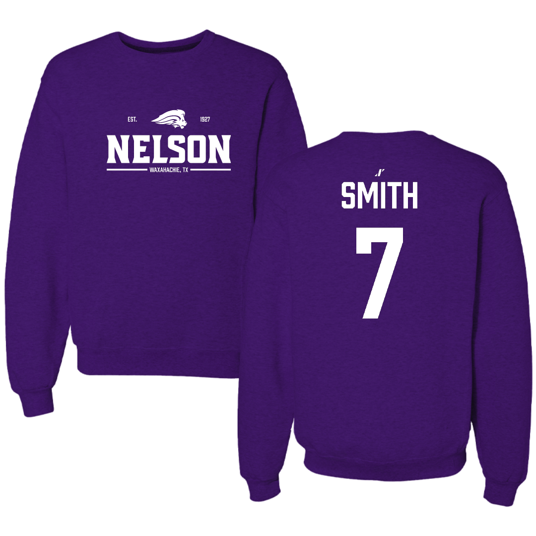 Nelson University Volleyball (W) Purple General Crewneck - #7 Mackenzie Smith